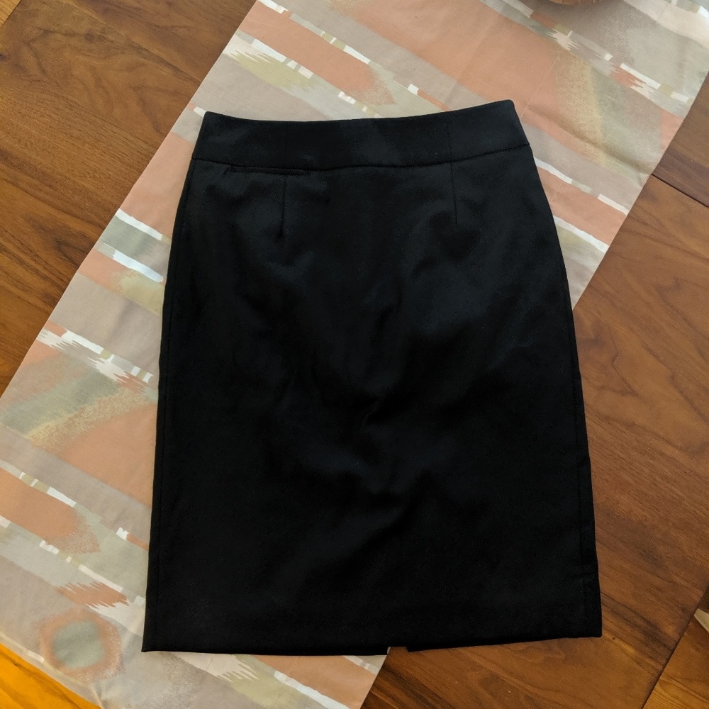 J. Crew Black Pencil Skirt